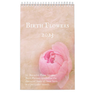 Hübsche Blume nach Geburtsmonat, 12-monatiger Kale Kalender