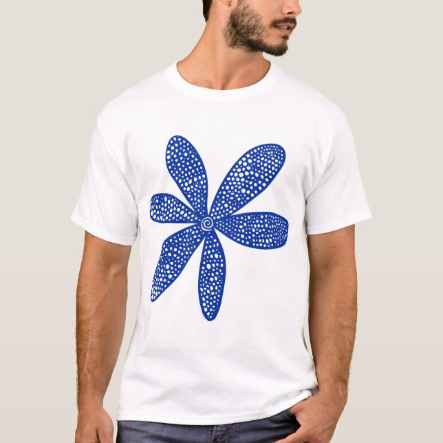 Hübsche Blume - Navy Blue T-Shirt (Vorderseite)