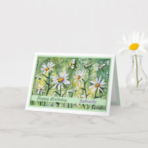 Hübsche Blume Personalisiert Happy Birthday Card Karte