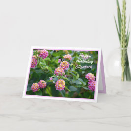 Hübsche Blume Personalisiert Happy Birthday Card Karte