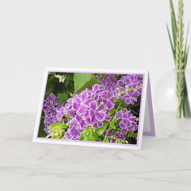 Hübsche Blume Personalisiert Happy Birthday Card Karte (Vorderseite)