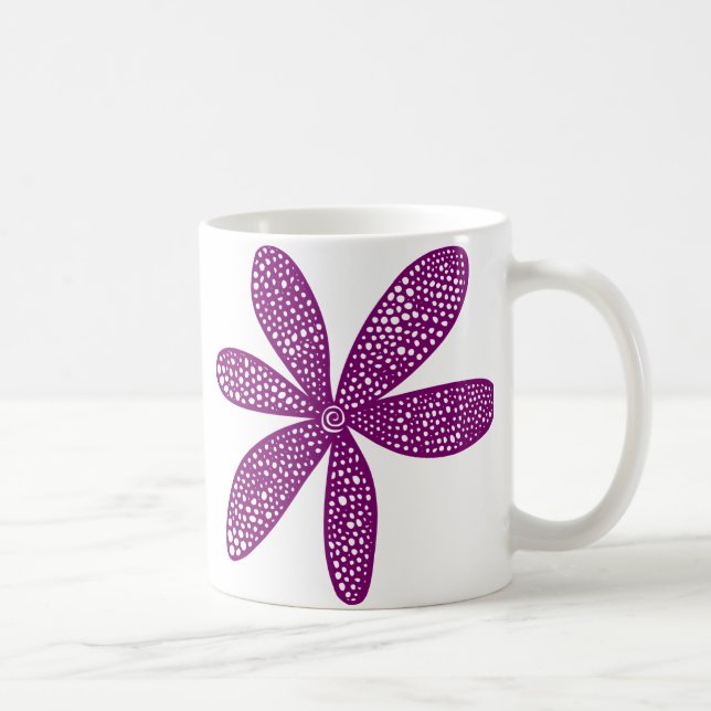 Hübsche Blume - Plum Kaffeetasse (Rechts)