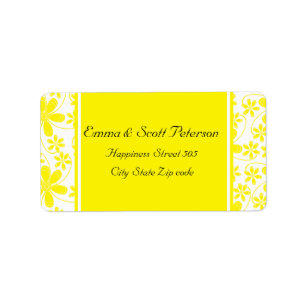 Hübsche Blume - Rücksendeadresse Adressaufkleber