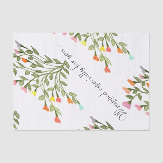 Hübsche Blume Seidenpapier (Vorderseite)