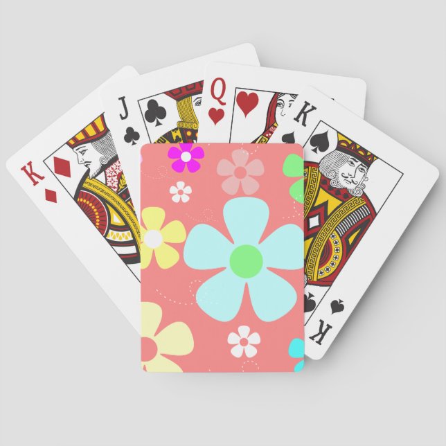 Hübsche Blume Spielkarten (Rückseite)