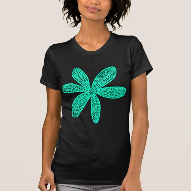 Hübsche Blume - Türkis T-Shirt (Vorderseite)