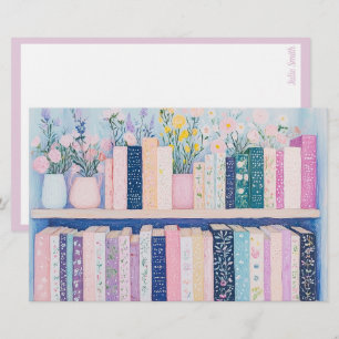Hübsche Blume und Bücher Briefpapier