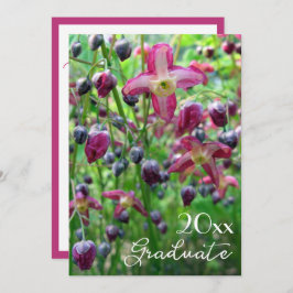 Hübsche Blume und Buds Abschluss Einladung