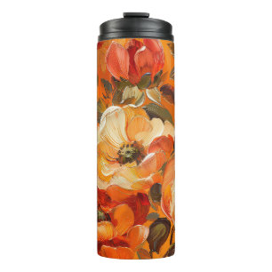 HÜBSCHE BLUME VON ORANGE FALL POPPY THERMOSBECHER