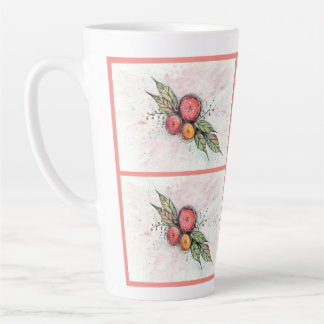 Hübsche Blume Wasserfarbe Latte Tasse für Kaffee o