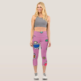 hübsche Blumen Capri Leggings