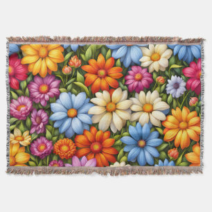 Hübsche Blumen, hell gefärbt Decke