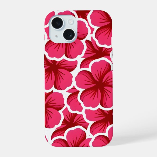 Hübsche Blumen in rosa Farbe  iPhone 15 Hülle (Rückseite)