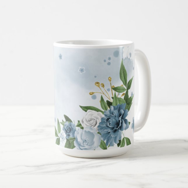 hübsche Blumen Kaffeetasse (VorderseiteRechts)