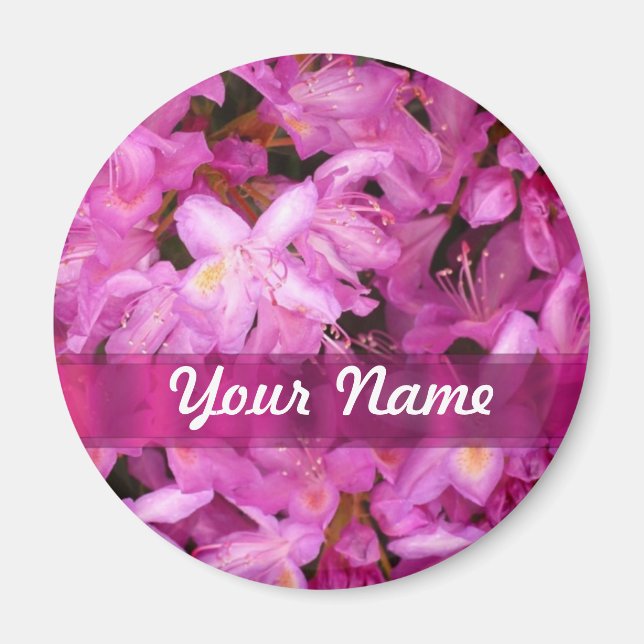 Hübsche Blumen personalisiert Magnet (Vorne)