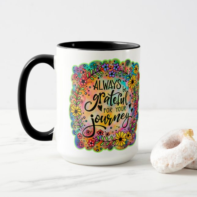 Hübsche Blumendanken für Ihr Reiseangebot Tasse (Mit Donut)