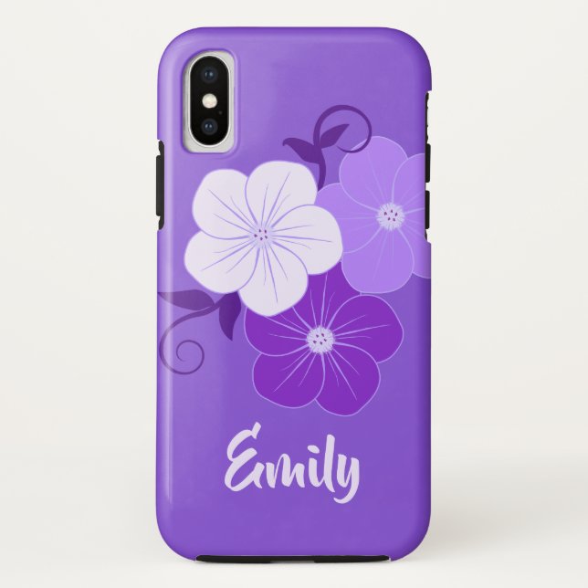 Hübsche Blumendarstellung Case-Mate iPhone Hülle (Rückseite)