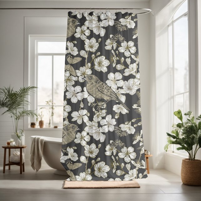 Hübsche Blumendekoration auffallend Duschvorhang (Von Creator hochgeladen)