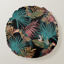 Hübsche Blumendekoration auffallend Rundes Kissen