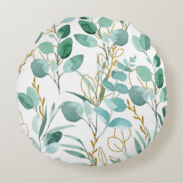 Hübsche Blumendekoration auffallend Rundes Kissen