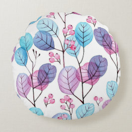 Hübsche Blumendekoration auffallend Rundes Kissen