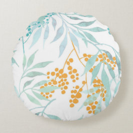 Hübsche Blumendekoration auffallend Rundes Kissen