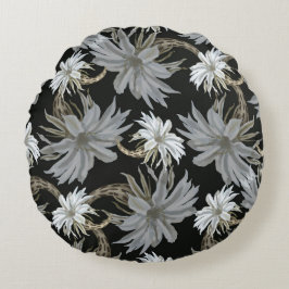 Hübsche Blumendekoration auffallend Rundes Kissen