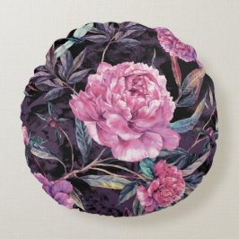 Hübsche Blumendekoration auffallend Rundes Kissen