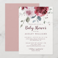 Hübsche Blumendusche Rose Burgundy Kinderdusche