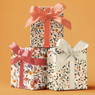 Hübsche Blumengärten Geschenkpapier Set