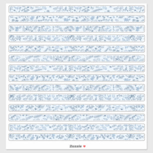 Hübsche Blumengrenzen in der boho-Blues Aufkleber