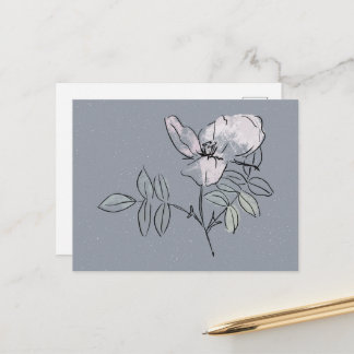 Hübsche Blumenkritzelei Postkarte