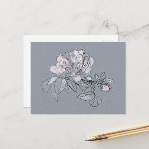 Hübsche Blumenkritzelei Postkarte