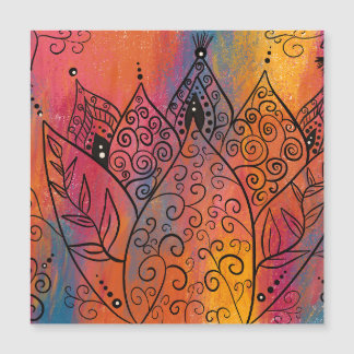 Hübsche Blumenkunst Magnetkarte