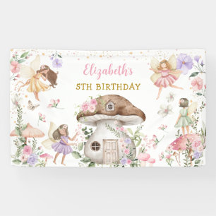 Hübsche Blumenmärsche Princess Girl Geburtstagspar Banner
