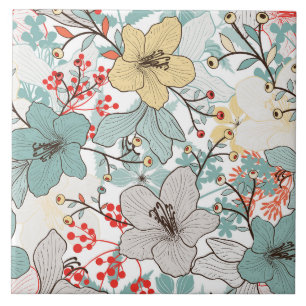 hübsche Blumenmuster Dekoration Keramik Fliesen