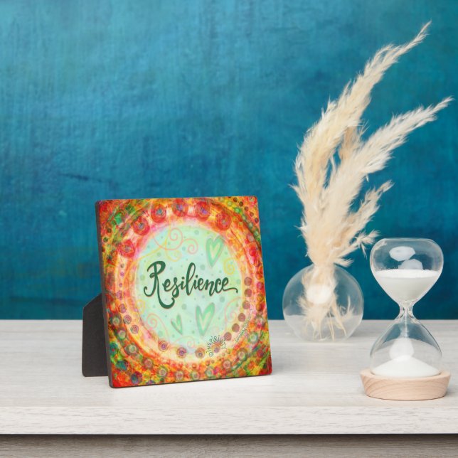 Hübsche Blumenpastel Boho Moderne Widerstandskraft Fotoplatte (InSitu)