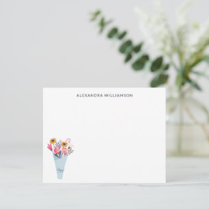 Hübsche Blumenstrauß personalisierte Schreibwaren Mitteilungskarte