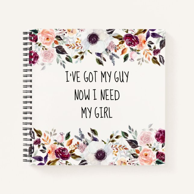 Hübsche Blumenüberdachungskarte Notizbuch (Vorderseite)