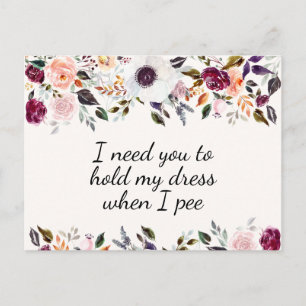 Hübsche Blumenüberdachungskarte Postkarte