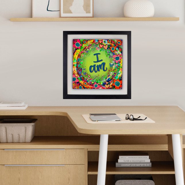 Hübsche Blüte Ich bin Motivierend Inspiritivität Poster (Pretty, Floral, Inspirational, Poster, by Inspirivity)