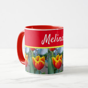 Hübsche Blütenpastete Tulip Pink Bee Weibchen Tasse