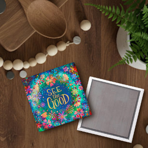 Hübsche Blütenpracht: Die gute farbige Inspirivitä Magnet