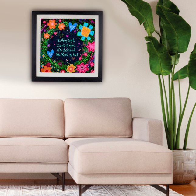 Hübsche BlüteWenn Gott erstellt Sie Inspirierend Z Poster (Von Creator hochgeladen)