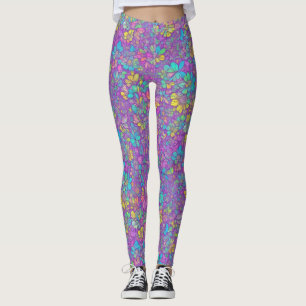 Hübsche Bohemische Wildblume Blumenmuster Leggings