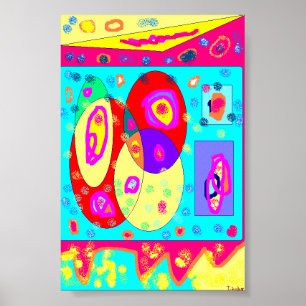 Hübsche Bonbons auf einem Plakat