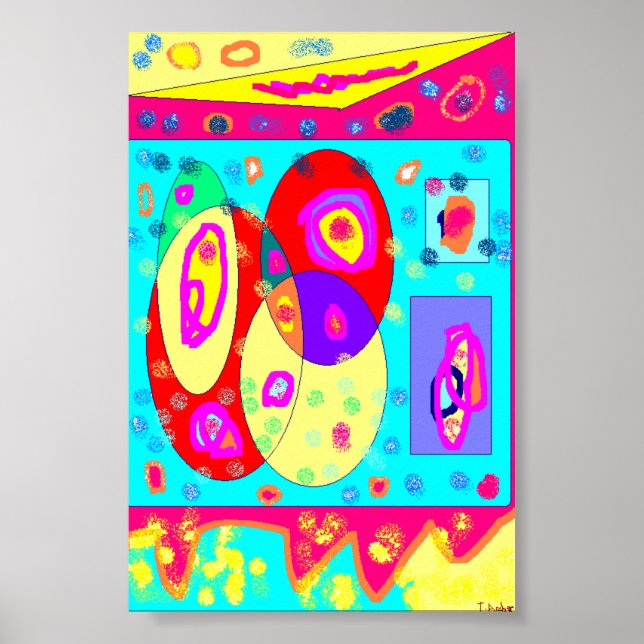 Hübsche Bonbons auf einem Plakat (Vorne)