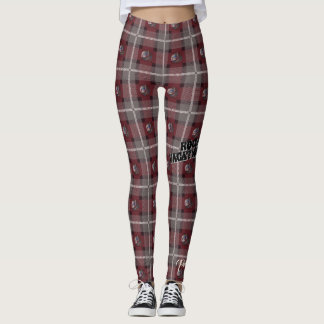 Hübsche böse "Sirene-karierte" Leggings - Merlot