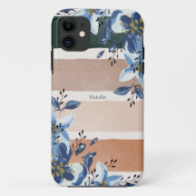 Hübsche botanische Aquarellfarben Blume blau