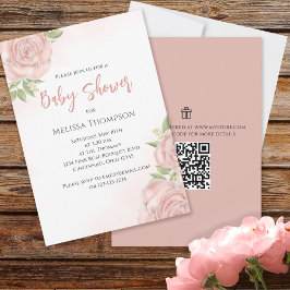 Hübsche botanische Baby-Girl-Rose QR-Code